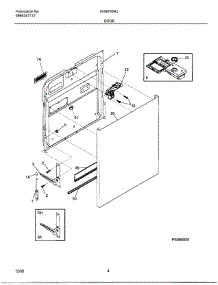 04 - Door parts for Frigidaire Dishwasher GDB755RJB0 from AppliancePartsPros.com