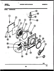 03 - Door Parts parts for Frigidaire Dryer DE27S8WAGA from AppliancePartsPros.com