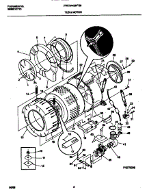 04 - Wash Tub,Motor parts for Frigidaire Washer FWTR445RFS0 from AppliancePartsPros.com