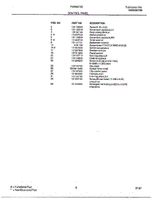 Control Panel Page 2 parts for Frigidaire Washer FWX6970E from AppliancePartsPros.com
