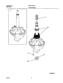 07 - Transmission parts for Frigidaire Washer GLWS1233AS0 from AppliancePartsPros.com