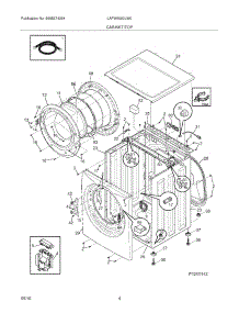 05 - Cabinet / Top parts for Frigidaire Washer LAFW6000LW0 from AppliancePartsPros.com