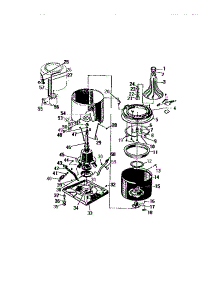 10 - Tubs, Base, Sub-Top, Agitator parts for Frigidaire Washer WC3MH2 from AppliancePartsPros.com