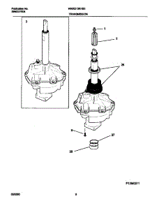 04 - Transmission parts for Frigidaire Washer WWX213RHS0 from AppliancePartsPros.com