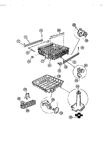 04 - Rack And Inner Tub parts for Frigidaire Dishwasher SU24P3WTLA from AppliancePartsPros.com