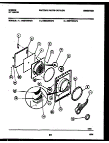 03 - Door Parts parts for Frigidaire Dryer DE27A5WAFA from AppliancePartsPros.com