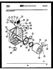 05 - Cabinet And Components parts for Frigidaire Dryer DE27S6WVFC from AppliancePartsPros.com