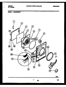 03 - Door Parts parts for Frigidaire Dryer DE27A8WAFC from AppliancePartsPros.com
