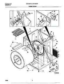 02 - Cabinet / Drum parts for Frigidaire Dryer GDE546RES0 from AppliancePartsPros.com
