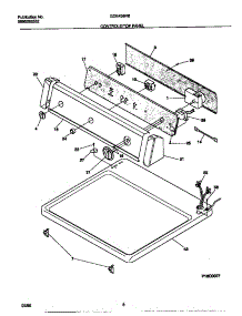 04 - Controls / Top Panel parts for Frigidaire Dryer GDE436RBD2 from AppliancePartsPros.com