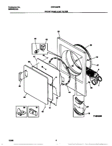 03 - Front Panel / Lint Filter parts for Frigidaire Dryer GDE546RBD2 from AppliancePartsPros.com