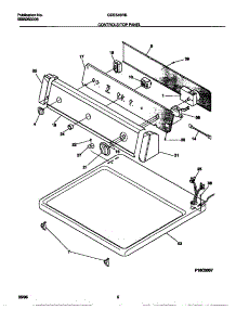 04 - Controls / Top Panel parts for Frigidaire Dryer GDE546RBD2 from AppliancePartsPros.com