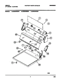 04 - Console, Controls, Top Panel parts for Frigidaire Dryer GDE546RBS1 from AppliancePartsPros.com