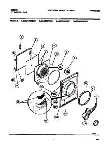 03 - Door, Front Panel, Lint Filter parts for Frigidaire Dryer GDG336RBW1 from AppliancePartsPros.com