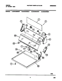 04 - Console, Controls, Top Panel parts for Frigidaire Dryer GDG336RBW1 from AppliancePartsPros.com