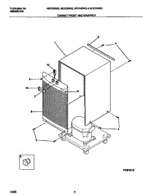 02 - Cabinet Front And Wrapper parts for Frigidaire Dehumidifier MDD30WG1 from AppliancePartsPros.com