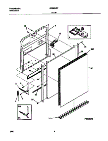 03 - Door parts for Frigidaire Dishwasher GDB634RFS1 from AppliancePartsPros.com