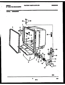 05 - Tub And Frame Parts parts for Frigidaire Dishwasher GDB668RBR0 from AppliancePartsPros.com