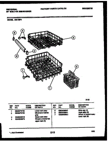 08 - Racks And Trays parts for Frigidaire Dishwasher DB120P1 from AppliancePartsPros.com