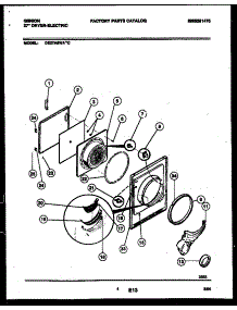 03 - Door Parts parts for Frigidaire Dryer DE27A5WAFC from AppliancePartsPros.com