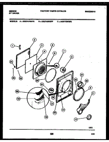 03 - Door Parts parts for Frigidaire Dryer DG27A7WXFE from AppliancePartsPros.com