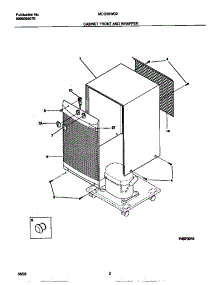 02 - Cabinet Front And Wrapper parts for Frigidaire Dehumidifier MDD50WG2 from AppliancePartsPros.com