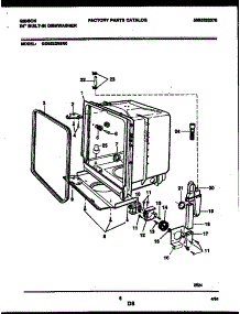 05 - Tub And Frame Parts parts for Frigidaire Dishwasher GDB222RBR0 from AppliancePartsPros.com