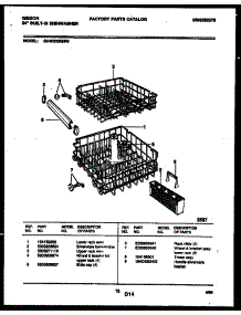 08 - Racks And Trays parts for Frigidaire Dishwasher GDB222RBR0 from AppliancePartsPros.com
