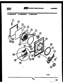 03 - Door Parts parts for Frigidaire Dryer DE27A5WVFX from AppliancePartsPros.com