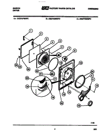 03 - Door Parts parts for Frigidaire Dryer DE27A5WXFE from AppliancePartsPros.com