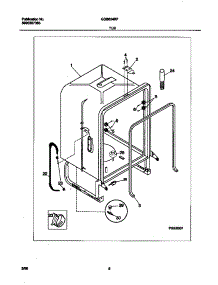 04 - Tub parts for Frigidaire Dishwasher GDB634RFR2 from AppliancePartsPros.com