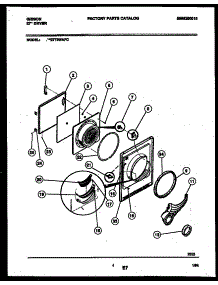 03 - Door Parts parts for Frigidaire Dryer DE27T3WAFC from AppliancePartsPros.com