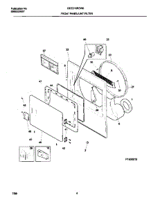 03 - P16d0019 Frnt Pnl,Door parts for Frigidaire Dryer GDE216REW0 from AppliancePartsPros.com