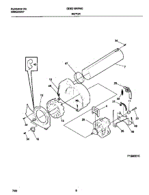 05 - P16m0016 Motor,Blower parts for Frigidaire Dryer GDE216REW0 from AppliancePartsPros.com