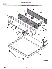 04 - Controls / Top Panel parts for Frigidaire Dryer GDE336RES1 from AppliancePartsPros.com