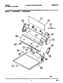 04 - Console, Controls, Top Panel parts for Frigidaire Dryer GDE336RBW1 from AppliancePartsPros.com