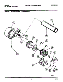 05 - Motor, Fan Housing, Exhaust Duct parts for Frigidaire Dryer GDE336RBW1 from AppliancePartsPros.com