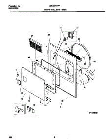 03 - Front Panel / Lint Trap parts for Frigidaire Dryer GDE337REW1 from AppliancePartsPros.com