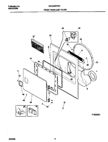 03 - P16d0021 Frnt Pnl,Door parts for Frigidaire Dryer GDG336RHS0 from AppliancePartsPros.com