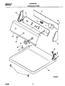 04 - P16c0111 Control Panel parts for Frigidaire Dryer GDG336RHS0 from AppliancePartsPros.com