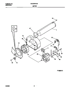 05 - P16m0019 Motor,Blower parts for Frigidaire Dryer GDG336RHS0 from AppliancePartsPros.com