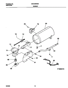 06 - P16b0010 Burner,Valve parts for Frigidaire Dryer GDG336RHS0 from AppliancePartsPros.com