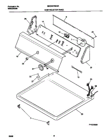 04 - Control Panel parts for Frigidaire Dryer GDG337REW1 from AppliancePartsPros.com