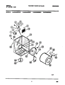 02 - Cabinet, Drum, Heat Duct parts for Frigidaire Dryer GDG436RBW1 from AppliancePartsPros.com
