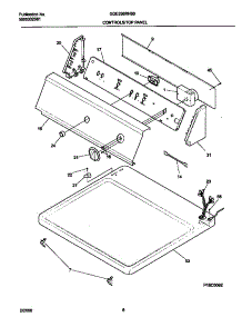 04 - P16c0092 Control Panel parts for Frigidaire Dryer GDE336RHS0 from AppliancePartsPros.com
