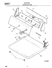 04 - P16c0066 Control Panel parts for Frigidaire Dryer GDG337REW0 from AppliancePartsPros.com