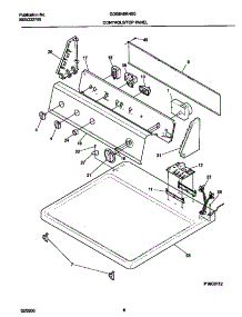 04 - P16c0112 Control Panel parts for Frigidaire Dryer GDG648RHS0 from AppliancePartsPros.com