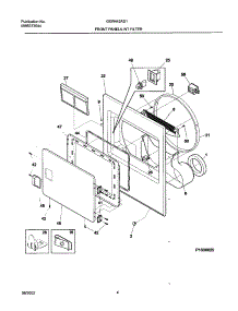 05 - Frnt Pnl,Door parts for Gibson Dryer GGR442AS1 from AppliancePartsPros.com