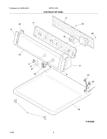 07 - Controls / Top Panel parts for Gibson Dryer GGR331CS0 from AppliancePartsPros.com