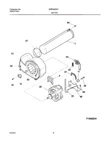 09 - Motor,Blower parts for Gibson Dryer GGR442AS1 from AppliancePartsPros.com